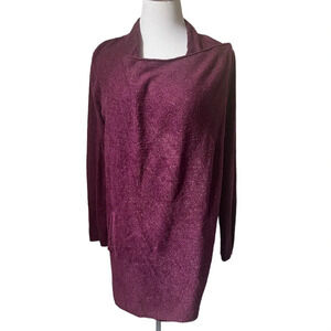 Barefoot Dreams Burgundy Wrap Sweater, size L/XL